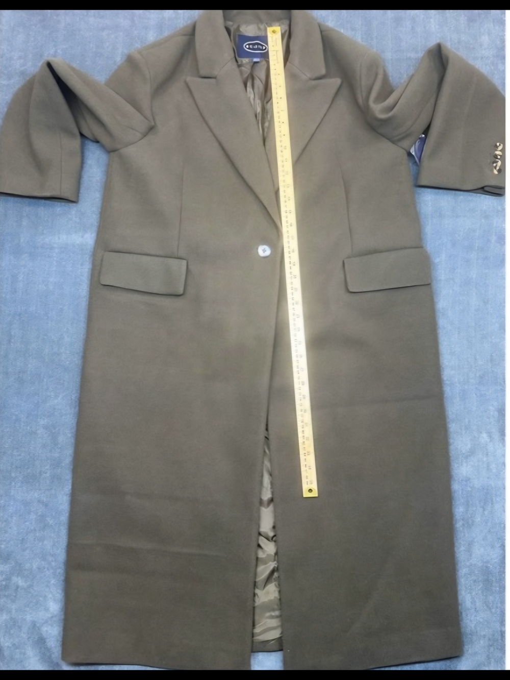 Scoop Olive Wool Coat - Picture 12 of 13